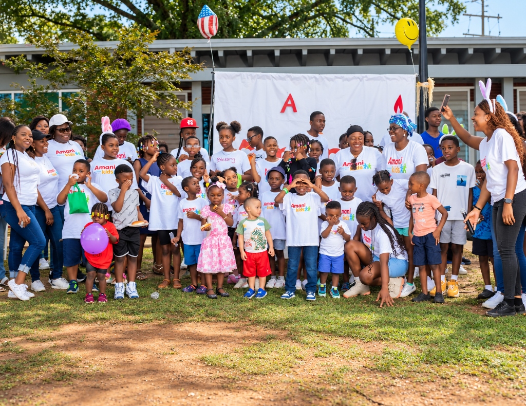 Amani Kids community members, children, mentors, and staff gathered together in Charlotte NC
